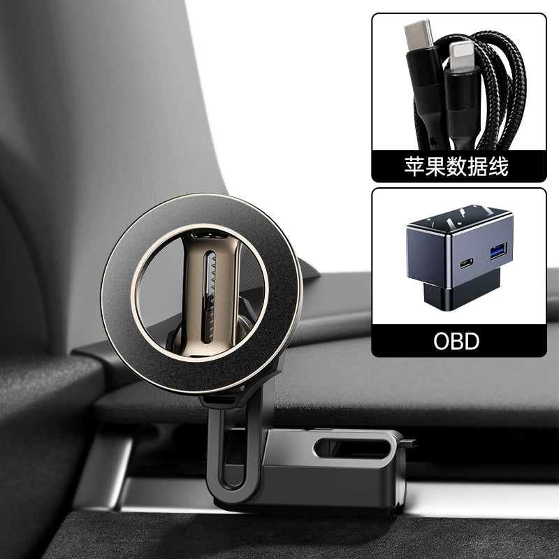 Tesla model3y refreshed mobile phone car holder wireless charging navigation accessories ya screen levitation