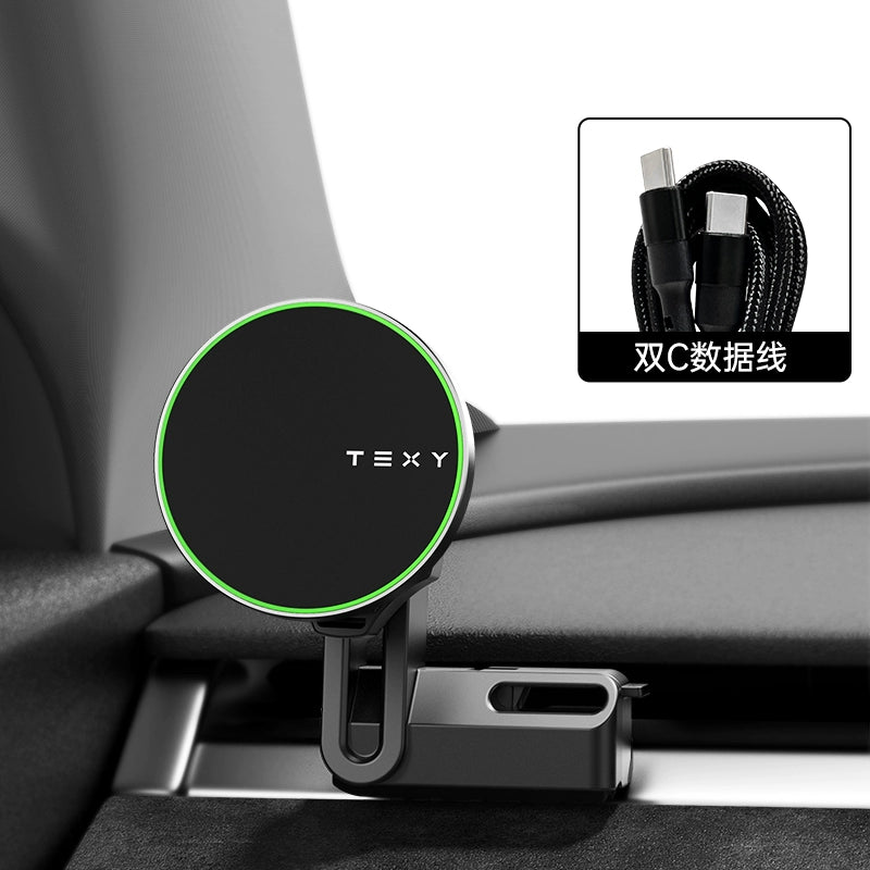 Tesla model3y refreshed mobile phone car holder wireless charging navigation accessories ya screen levitation