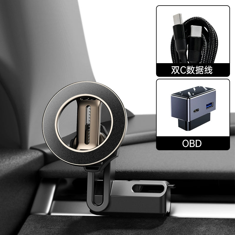Tesla model3y refreshed mobile phone car holder wireless charging navigation accessories ya screen levitation